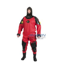 Viking Haztech Red/Black Thermoplastic Polyurethane Drysuit with Latex Surveyor Hood